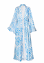 Zebra print || Beachwear Cover-Up Long || Blue